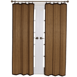 Bamboo Ring Top Curtain Panel Colonial Brown