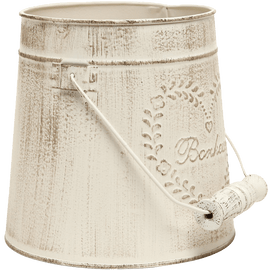 MyGift French Country Vintage Garden Decor Bucket
